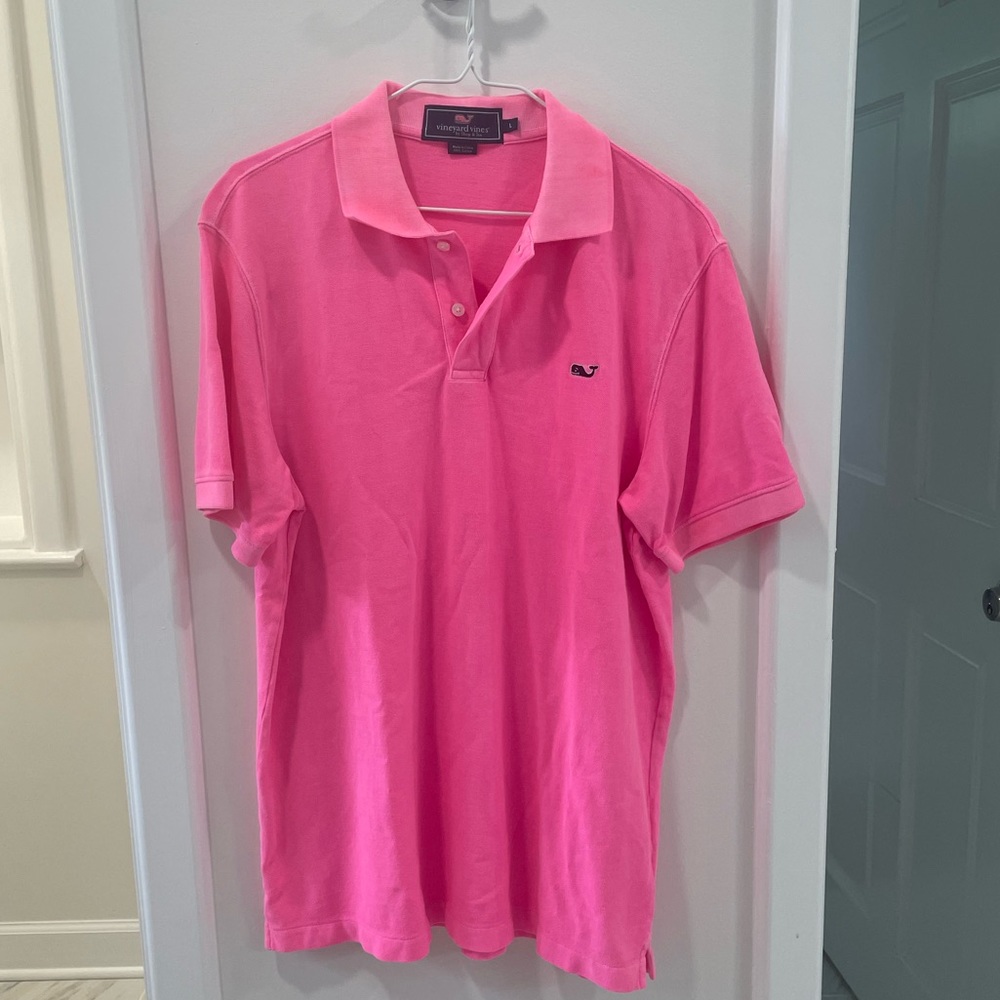 Men’s Neon Pink Vineyard Vines Polo